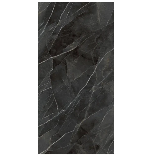 Spiek kwarcowy Laminam Diamond Calacatta Black Bocciardato Book Match